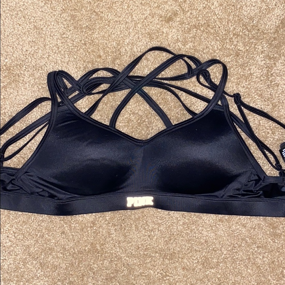 Criss-Cross PINK Sports Bra